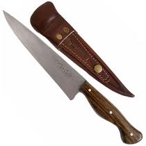 Faca de Churrasco 7' Aço Carbono 1070 Cabo Madeira Full Tang Brut Forge Bainha Couro Faca de Churrasco 7' Aço Carbono 1070 Cabo Madeira Full Tang Brut Forge Bainha Couro