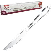 Faca de churrasco de inox venice ox prime com 12 pecas 21cm
