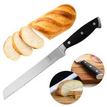 Faca De Cortar Pão Lâmina Serra Serrilhada Em Aço Inox 20cm