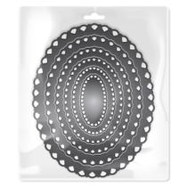 Faca de Corte e Relevo Molduras Arabesco Oval Mimo Embossing - 6 Peças