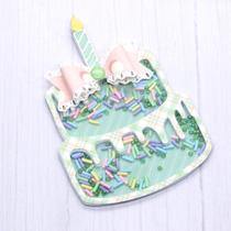 Faca de corte em metal Lapoo bolo de dois andares 12 x 8 cm