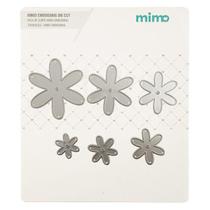 Faca de Corte Mimo Embossing - Flores em Camadas - 6 Pç