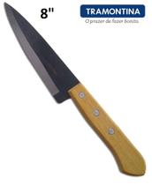 Faca de Cozinha 8'' Aço Carbono Peixeira Cabo de Madeira Tramontina