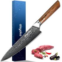 Faca de cozinha aisyoko Damascus 20cm VG-10 em aço inoxidável Faca de cozinha aisyoko Damascus 20cm VG-10 em aço inoxidável