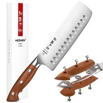 Faca de cozinha HEZHEN multiuso 18,8 cm Nakiri Din 1.4116 em aço