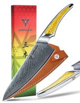 Faca de cozinha SANMUZUO LA-S9, 20 cm, aço damasco japonês VG-10