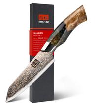 Faca de cozinha SHAN ZU Damascus 3,74" Copper Steel Maple Faca de cozinha SHAN ZU Damascus 3,74" Copper Steel Maple
