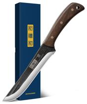 Faca de Desossa HOSHANHO 6,7 Polegadas para Corte de Carne, Faca de Filetar Super Afiada para Peixe, Facas de Açougueiro Forjadas à Mão em Aço Carbono para Corte de Peito, Churrasco, Camping
