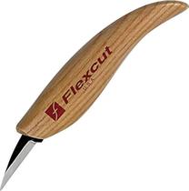 Faca de Detalhe FLEXCUT 15,6 cm Lâmina de Aço Carbono Cabo de Madeira
