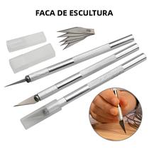 Faca De Escultura Manual Em Liga De Alumínio Para Modelagem, Ferramenta De Corte De Madeira E Papel