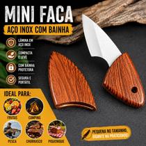 Faca De Frutas Aço Inox Com Bainha Mini Faca Para Piquenique caça pesca camping churrasco