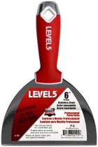 Faca de junção para drywall LEVEL5 Soft-Grip em aço inoxidável de 6 polegadas