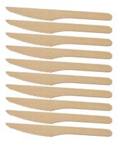 Faca De Madeira Biodegradável Para Refeição 16Cm 50U Kit 10