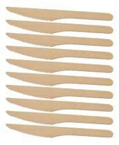 Faca De Madeira Biodegradável Para Refeição 16cm 50u Kit 10