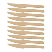 Faca De Madeira Biodegradável Para Refeição 16Cm 50U Kit 10