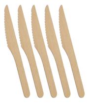 Faca De Madeira Biodegradável Para Refeição 16cm 50u Kit 5