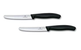 Faca de mesa 22cm lâmina serrilhada 11cm Victorinox Swiss Made - 2 peças