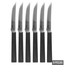 Faca de Mesa Inox 6 Peças OPA Cabo Plástico Preto - Tudo em Caixa Faca de Mesa Inox 6 Peças OPA Cabo Plástico Preto - Tudo em Caixa