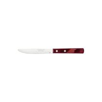 Faca De Mesa Tramontina 4" Em Aço Inox E Cabo Em Madeira Polywood Vermelho Tramontina