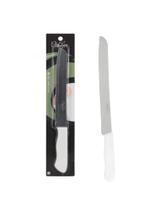 Faca de pão grande 8" inox cabo plástico branco Chef Line Faca de pão grande 8" inox cabo plástico branco Chef Line