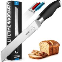 Faca de Pão Zulay Serrated - Lâmina de 20cm em Aço Inoxidável