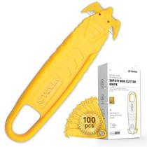 Faca de segurança Box Cutter T TOVIA, lâmina de aço inoxidável de 100 unidades Faca de segurança Box Cutter T TOVIA, lâmina de aço inoxidável de 100 unidades