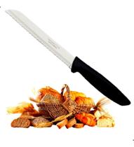 Faca De Serra Inox Grande Para Cortar Pão Bolo Serrilhada P