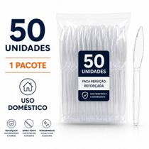 Faca Descartável Reforçada Serrilhada Churrasco Carne Marmita 50 100 200 Un Faca Descartável Reforçada Serrilhada Churrasco Carne Marmita 50 100 200 Un