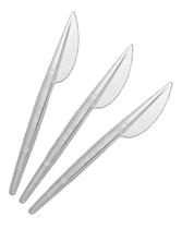 Faca Descartável Transparente Para Refeição Com 50un Kit 3