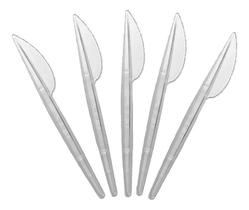 Faca Descartável Transparente Para Refeição Com 50un Kit 5