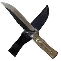 Faca Design Elegante, Lâmina Lisa e Cabo de Madeira, Ideal para Acampamentos e Cozinhas SLKA26