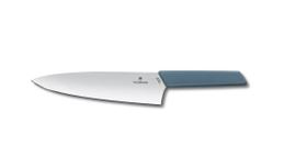 Faca do chef aço inox 34cm linha Swiss Modern Victorinox Azul 6.9016.202