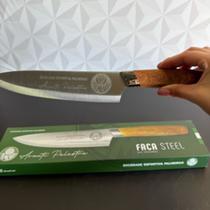 Faca do palmeiras de inox personalizada cabo de madeira para cozinha churrasco presente dia dos pais Faca do palmeiras de inox personalizada cabo de madeira para cozinha churrasco presente dia dos pais