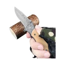 Faca Dobrável Com Cabo De Madeira De Oliveira Lâmina De Aço 5Cr13MoV Design Clássico Para Camping E