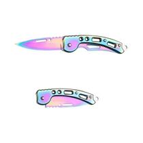 Faca Dobrável EDC Em Aço Inoxidável Para Camping Ao Ar Livre, Tática, Caça, Autodefesa, Chaveiro,