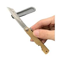 Faca Dobrável Mini Portátil Com Cabo De Cobre Damascus, Ferramenta Tática De Autodefesa Para Pesca