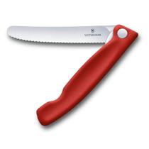 Faca Dobrável Swiss Classic 11CM Lâmina Serrilhada Vermelha Victorinox Original