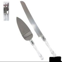 Faca E Espátula Para Bolo Em Aço Inox