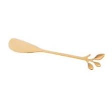 Faca em aço inox leaves dourado