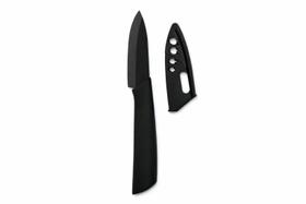 Faca em Cerâmica Preta 18 cm com Bainha Verside Ultra Afiada