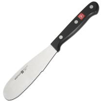 Faca espalhadora Wüsthof Gourmet Black Handle, lâmina de 5 polegadas Faca espalhadora Wüsthof Gourmet Black Handle, lâmina de 5 polegadas