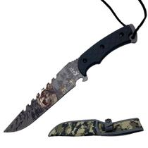 Faca Esportiva 3D Caça e Pesca Camping Com Bainha Xingu