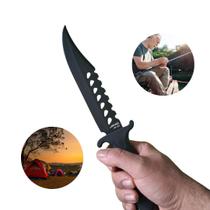 Faca Esportiva Black Com Bainha Profissional Para Pescar E Acampar