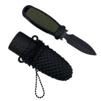 Faca Esportiva Inox c/ Corrente de Aço e Bainha Rígida