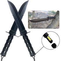 Faca Esportiva Sobrevivência Tática Rambo Black C/Bainha