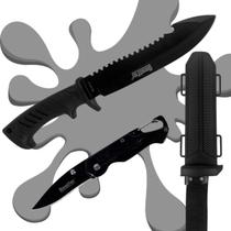 Faca Esportiva Tática Com Corta Cintos Cordas e Cabo Em Abs