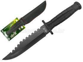 Faca Esportiva Xingu XV2903 Cabo Preto e Lâmina Negra + Bainha