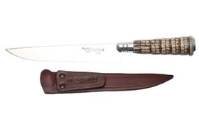 Faca estilo Solingem aço inox 3 mm de espessura cabo fibra tatu bainha em couro 8 polegadas Facas Gaucha 2008RT Faca estilo Solingem aço inox 3 mm de espessura cabo fibra tatu bainha em couro 8 polegadas Facas Gaucha 2008RT