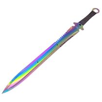 Faca Facão Espada Katana Samurai Modern Furta Cor FullTang Aço Inox com Bainha de Nylon - Luatek