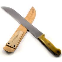 Faca Facão Mateiro 14'' Aço Carbono 1070 Com Bainha De Couro